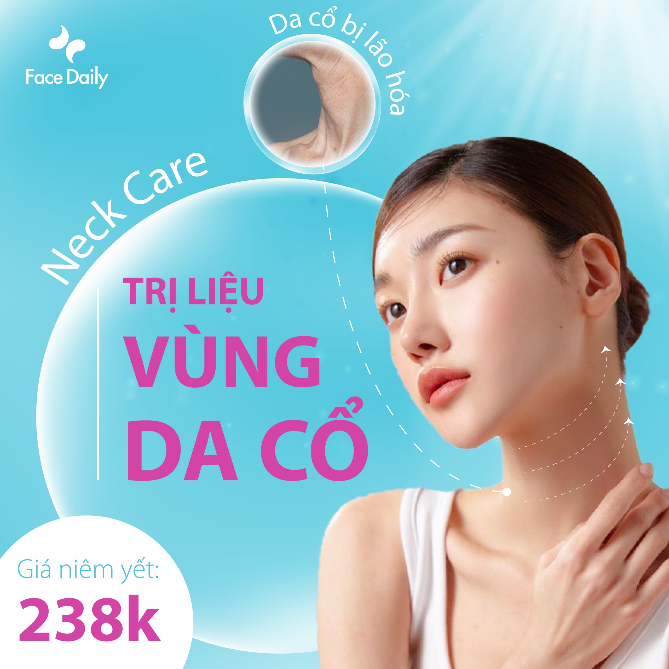 Neck Care – Trị liệu chống lão hoá, tăng đàn hồi vùng da cổ
